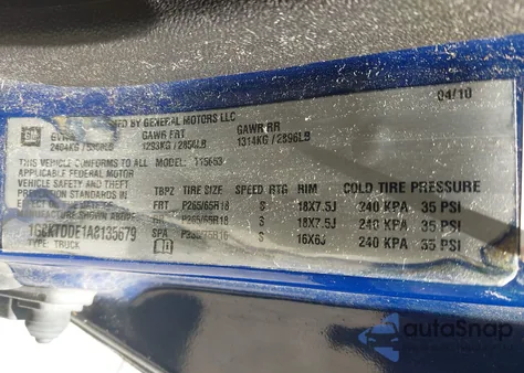 2010 Chevrolet Colorado 2Lt from USA, damaged, VIN 1GCKTDDE1A8135679